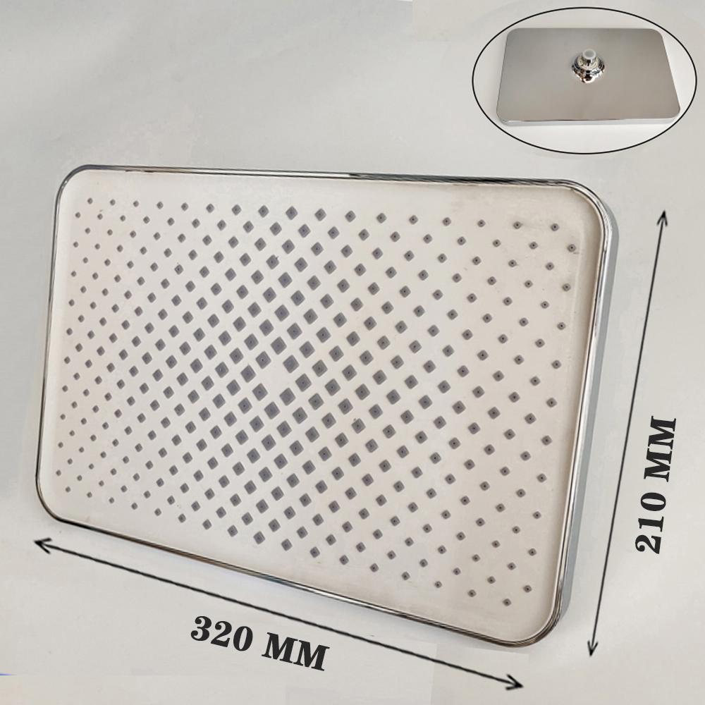 320mm Big Panel Large Flow Supercharge Rainfall Ceiling Mounted Shower Head Sliver High Pressure Abs Thicken Bathroom Shower