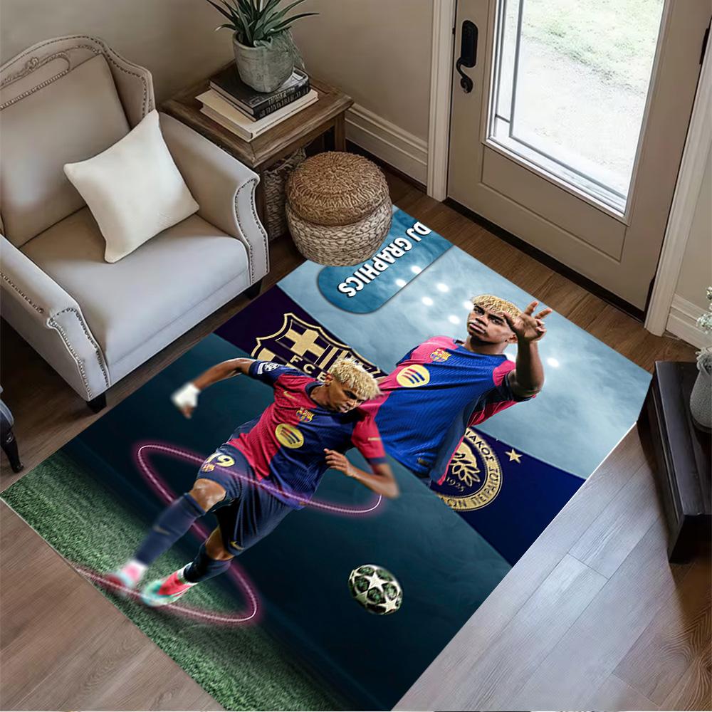 Yamal's Barcelona Debut Floor Mat Design for Study room Playrooms Dining Room Hallway Anti-slip Rug Office home decor Best for Christmas