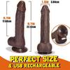 Insertion Vibrator Remote Control with 10 Vibrations and 10 Insertion Patterns G-Spot Dildo with Powerful Suction Cups Realistic Dildo, Adult Toys