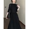 High-necked Design Dress, Children's New Early Autumn Temperament, Waist and Thin A-shaped Dress