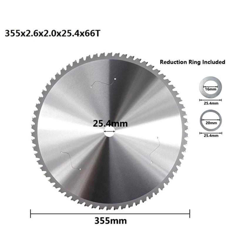 1pc Metal cutting blade disc 136/165/180/235/305/355mm carbide circular saw blade 30T-80T for steel circular metal cutting blade
