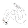 Circle Top Tungsten Stainless Steel Pair Necklace Gold Black 4SUP025GO 4SUP025BK [White Clover] & &
