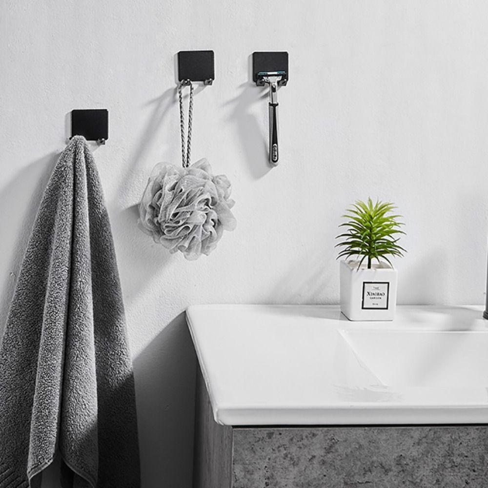 Silver Black Rose Gold Shaver Storage Hook Waterproof Wall Hook Shelf Bathroom Razor Rack  Kitchen