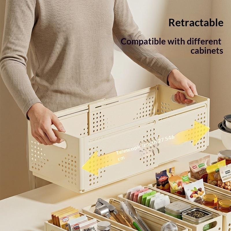 Adjustable Storage Box Holds Clothes Kitchenware And Desk Items Expandable Saves On Drying Time