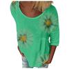 Women Casual Plus Size  Printed Loose Sunflower Tunic Shirt Blouse Tops