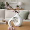 2026 Latest Models Home Decor Minimalist Imitation Ceramic Vase Modern Removable Hollow Nordic Vase Plastic Vase Set Bedhead