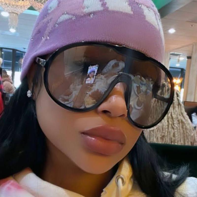 Fashion Square Shield Sunglasses Women Men Oversized One Piece Goggle Eyeglasses Brand Designer Luxury Vintage Sun Glasses