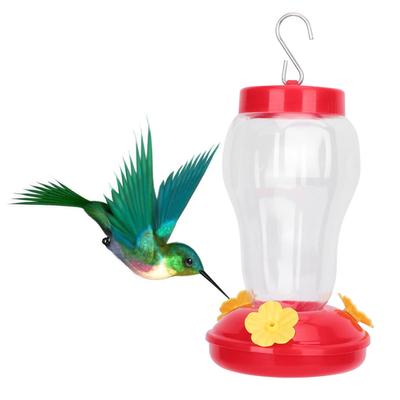 Plastic Outdoor Flower Hummingbird Water Bowl Bird Feeding Feeder for GardenRed