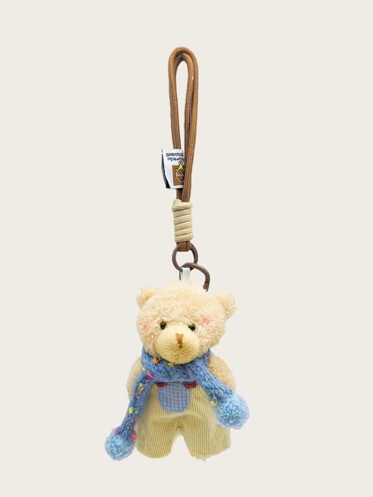 Ins Scarf Bear Pendant Bag Hanging Blush Bear Teddy Bear Plush Doll Keychain