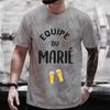 Fashion Beer Graphic Tops for French Men EVG Team Groom Squad Best Man T Shirt Single Farewell Wedding Bachelor Stag Party Tees