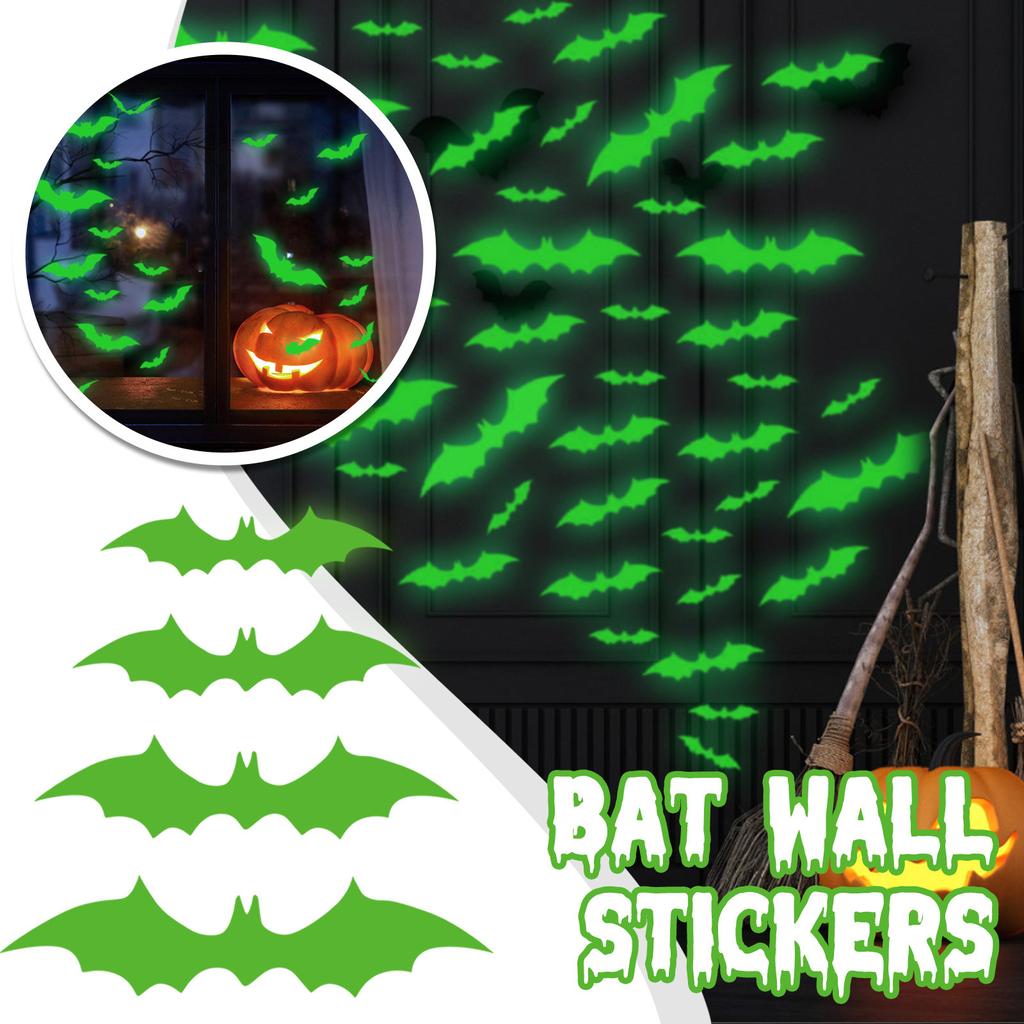 Halloween Decorations Pack Of 28 Halloween Bats 3D Wall Stickers