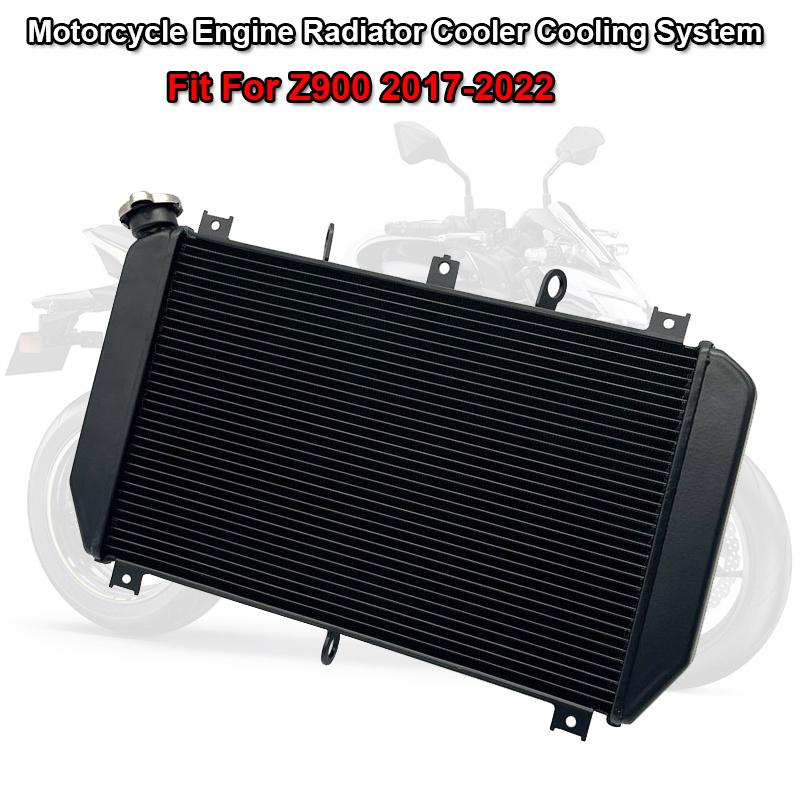 Z 900 Motorcycle Aluminum Engine Radiator Coolant Cooler Cooling Water Tank System Fit For KAWASAKI Z900 2017 2018 19 20 21 2022