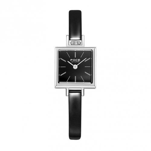 

[FOCE LADY] FOCE LADY 19.5mm Women s Square Leather Watch FM1913L-BK FREE