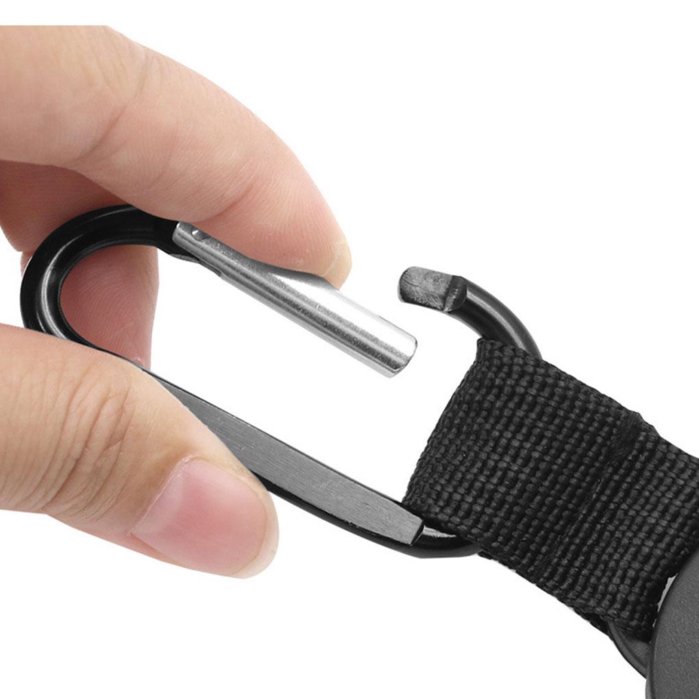 Wire Rope Buckle ABS Anti-theft Security Camping Ring Carabiner Outdoor Black Students with Tools Retractable Climb King