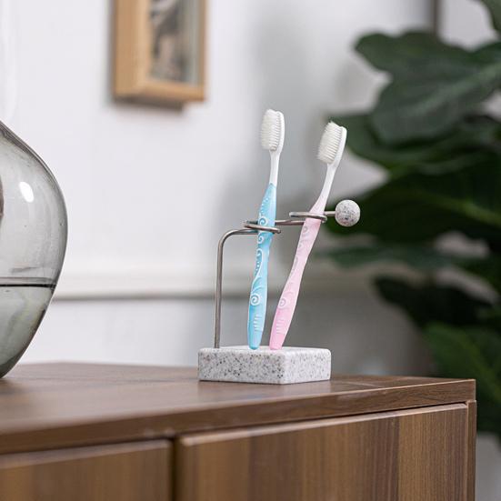 Toothbrush Holder Metal Toothbrush Organizer with Base High Strength Space Saving Bathroom Countertop Toothbrush Organizer