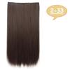 MISS WIG Lange bølgete frisyrer Syntetisk 5 Clip In Hair Extension 22 Tommer/32 Tommer Varmebestandige hårstykker Brun Svart