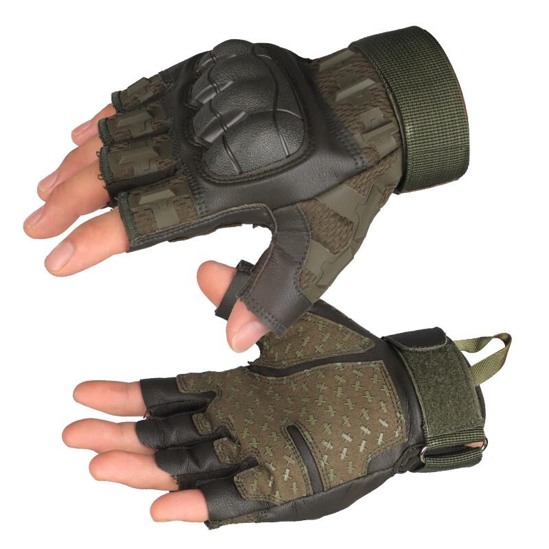 Men s Half-Finger Tactical Hard Shell Gloves M-XL