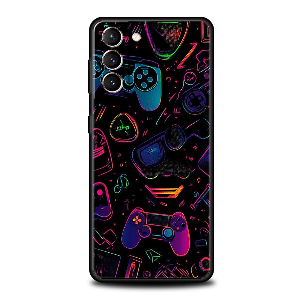 Game Controller Graphic Phone Case Cover for Samsung Galaxy S26 S25 S24 S23 S22 S20 S21 FE Ultra S25 Edge Plus 5G Soft TPU Shell