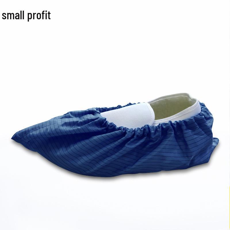 Unisex Anti-Static Dustproof Shoe Covers - Washable, Reusable, Breathable, Anti-Slip, Durable, Striped Design