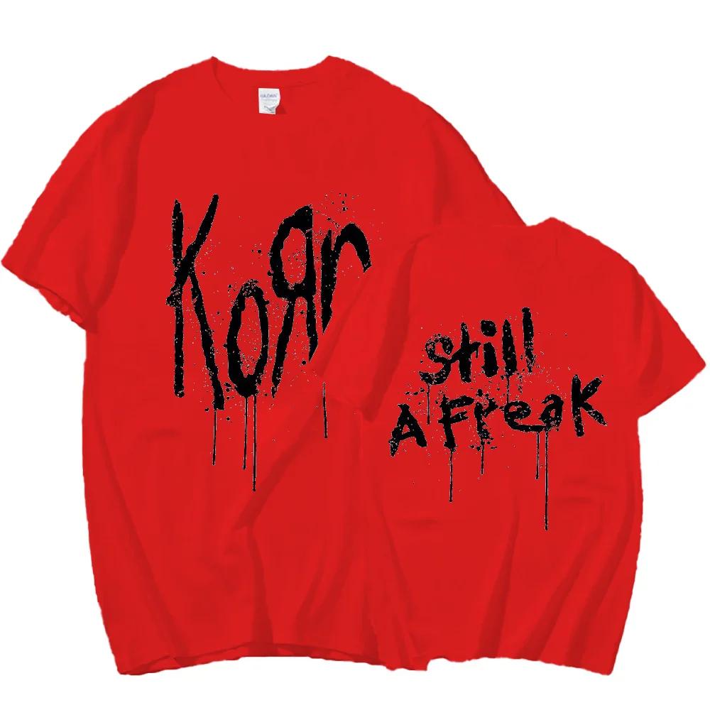 T-shirt d'été à manches courtes pour homme, haut tendance, décontracté, style streetwear, musique Korn