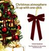 Large Red Velvet Christmas Bow Ornament Xmas Tree Hanging Decor for New Year Wedding Party Home Decoration