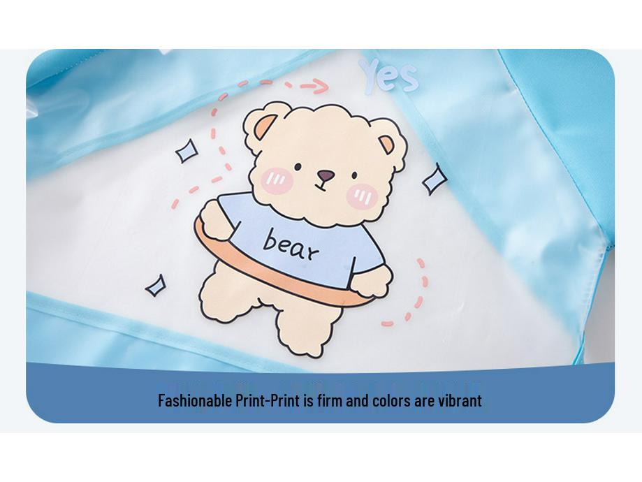 Waterproof Long-Sleeve Baby Bib: Stain-Resistant, Reversible Smock for Spring & Autumn