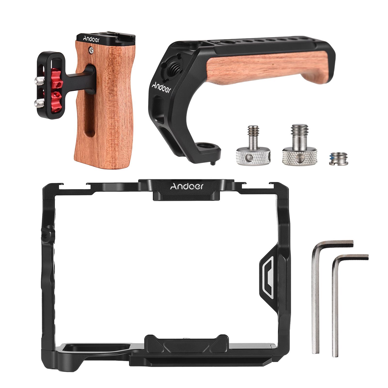 Клетка для камеры Andoer + верхняя ручка + комплект боковой ручки Видеоклетка для камеры — фото 6