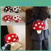 Childrens Mushroom Shape Plush Mini Crossbody Bag With Sewn Details For Kindergarten Kids