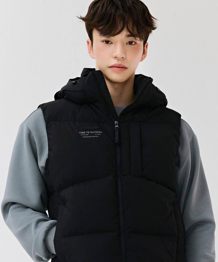 Chasecult Unisex Air Volume Hooded Vest - Black