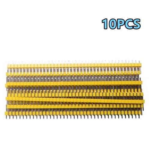 40 Pin 1x40 Single Row Male and Female 2.54 Breakable Pin Header PCB JST Connector Strip for Arduino Black