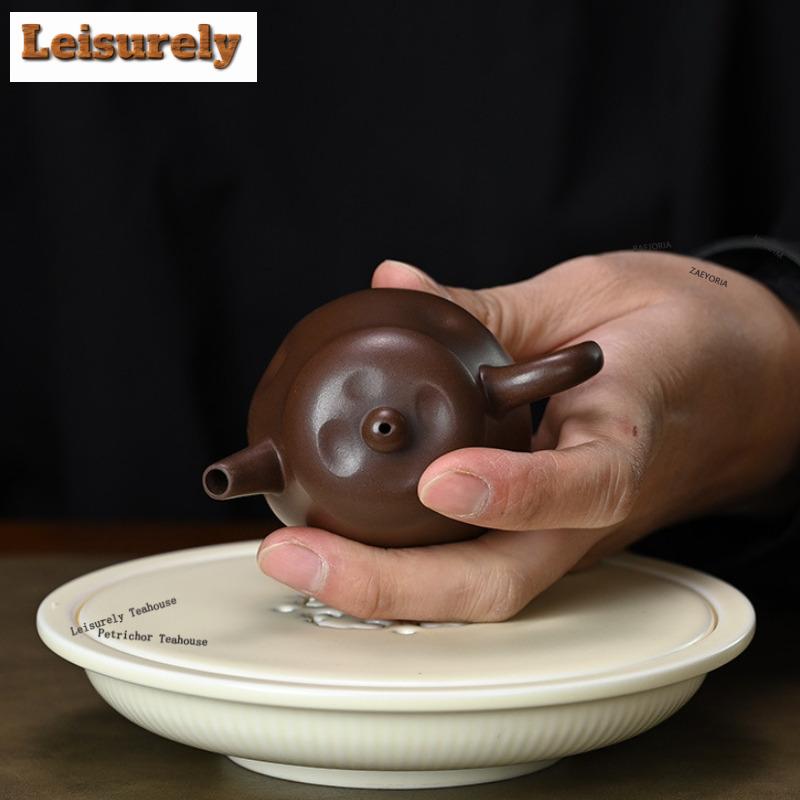 111ml Vintage Yixing Purple Clay Teapots Famous Master Handmade Date Pot Raw Ore Mud Kettle Chinese Zisha Tea Set Tableware Gift
