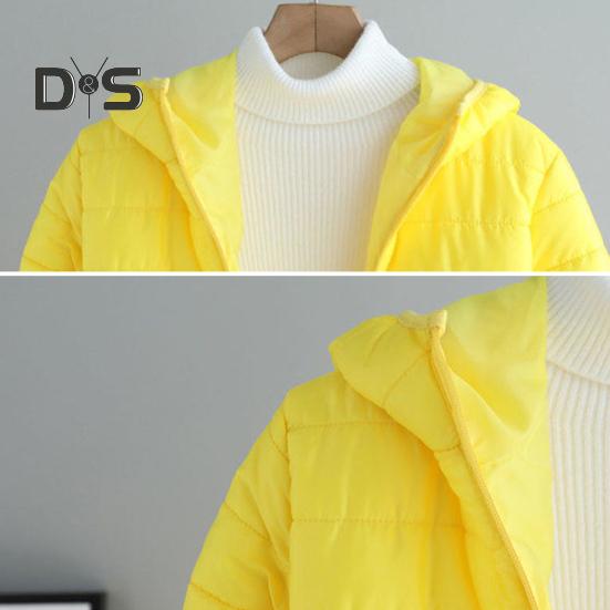 Fall Winter Women Jacket Thick Padded Warm Windproof Soft Zipper Closure Loose Cardigan Hooded Long Sleeve Lady Down Coat