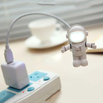 Creative Rechargeable Spaceman LED Light USB Lamp Night Decor Bedroom Tool