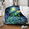 Peacock Night Sky Blanket Soft Comfortable All Seasons Suitable Sofa Office Nap Travel Festive Gift