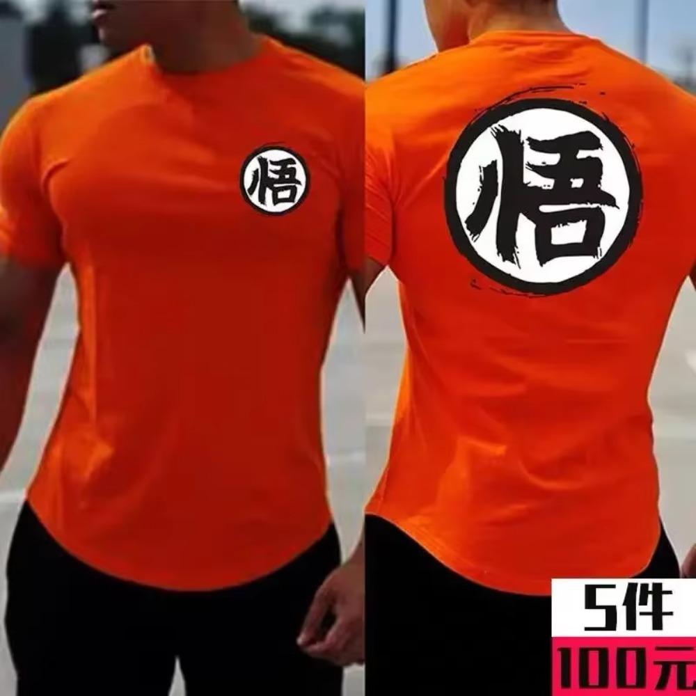 Gym Short Sleeve Fashion Japanese Anime Tops Tee Shirts Hip-Hop Unisex 100%Cotton T-Shirts 2024 New Men's Clothing S-5XL