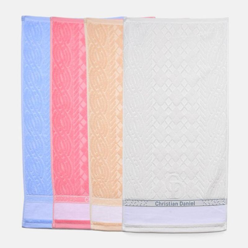 Fluffy 100% cotton towel with a twisted pattern 0064we[WD4567C] apricot