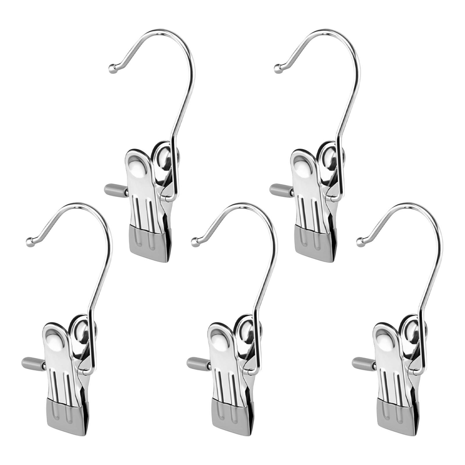 

Вішалка для взуття для шафи, гачки для білизни із затискачами Портативні багатофункціональні вішалки Один затиск Економія місця для джинсів, капелюхів, високих чобіт, рушників One Size