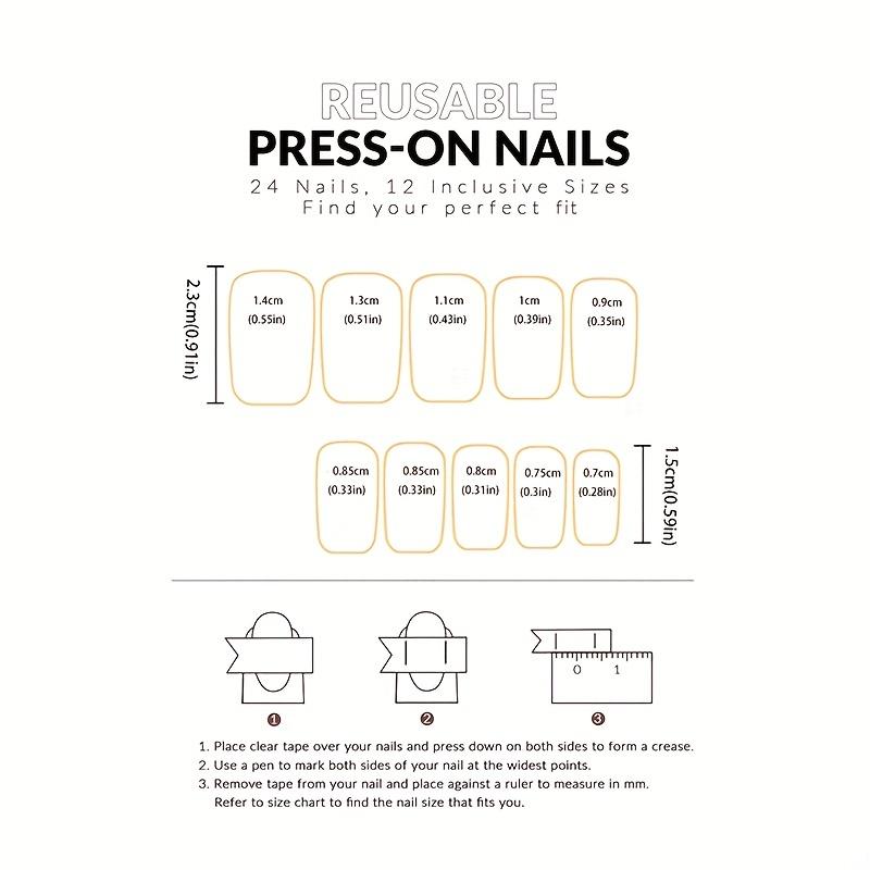 Leopard Print Press On Nails, Short Square Glue On Nails, Glossy Fake Nails For Women And Girls, 24 Pcs