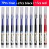 3-100 Pcs Straight Liquid Ball Pen Signature Gel Pen 0.5mm Black Blue Ink School Office Ball Pen School Office Supplies Writing