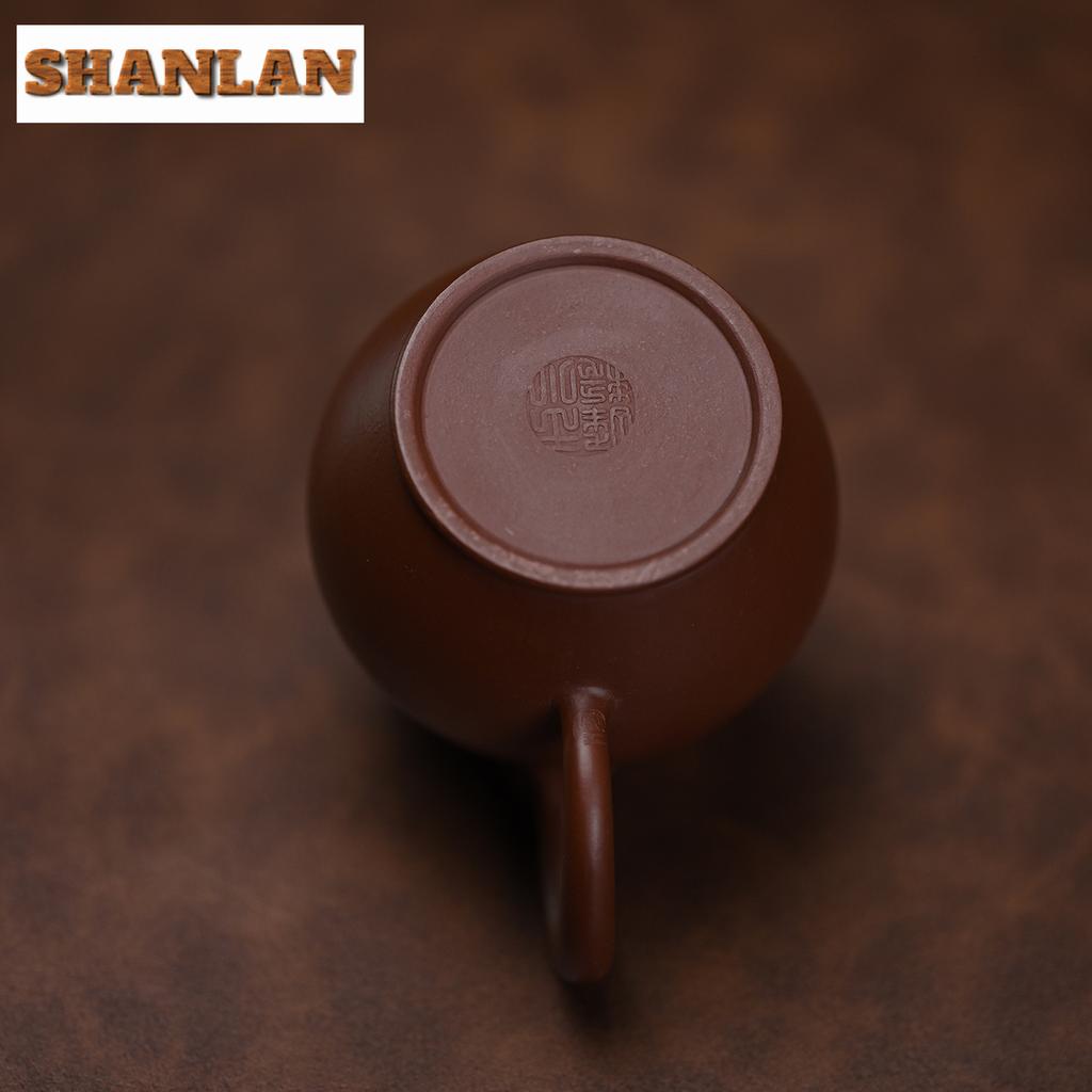 190ml Luxury Yixing Purple Clay Teapots Handmade Waist Drum Pot Raw Ore Purple Zhu Mud Kettle Chinese Zisha Tea Set For Tea Gift