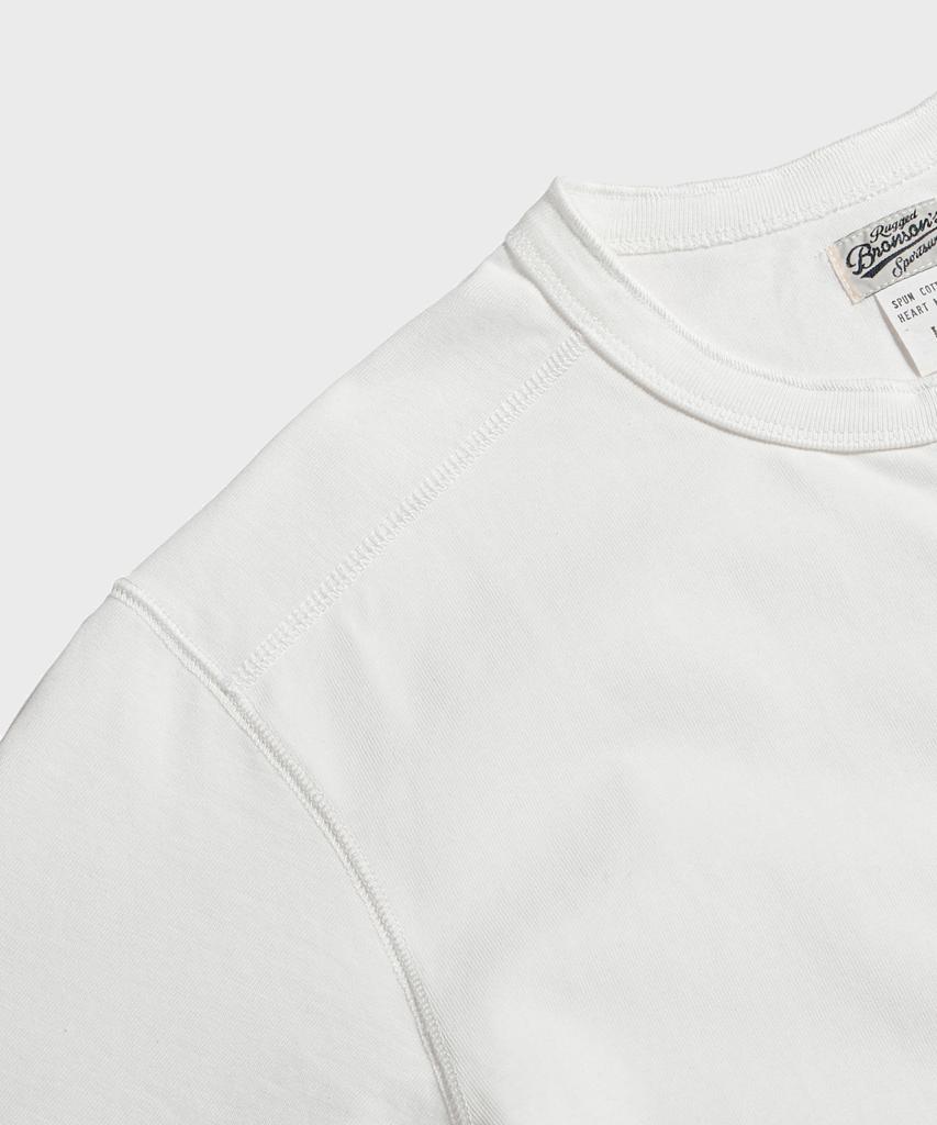 Beulonseun 10.6 Oz Cotton Short Sleeve Henley Tee White