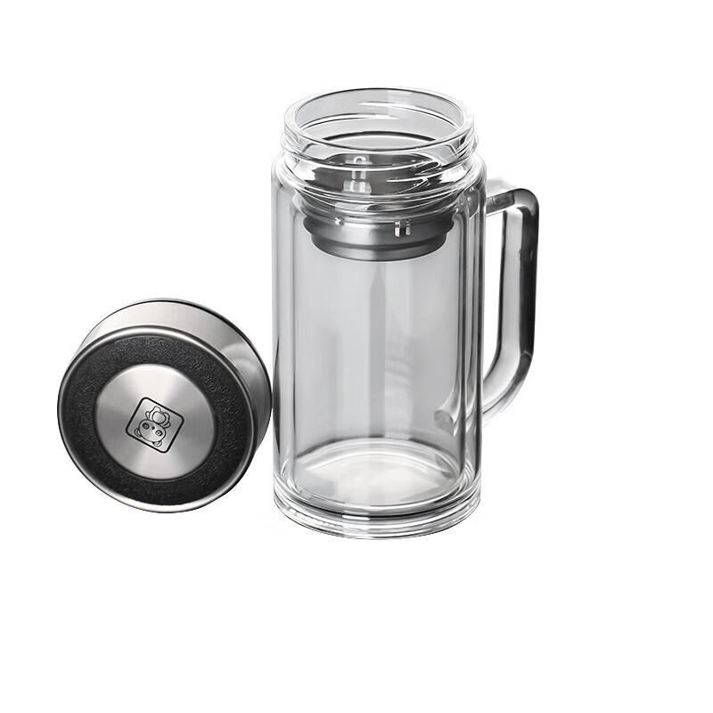 Shangheng 400ml Double Wall Borosilicate Glass Tea Cup