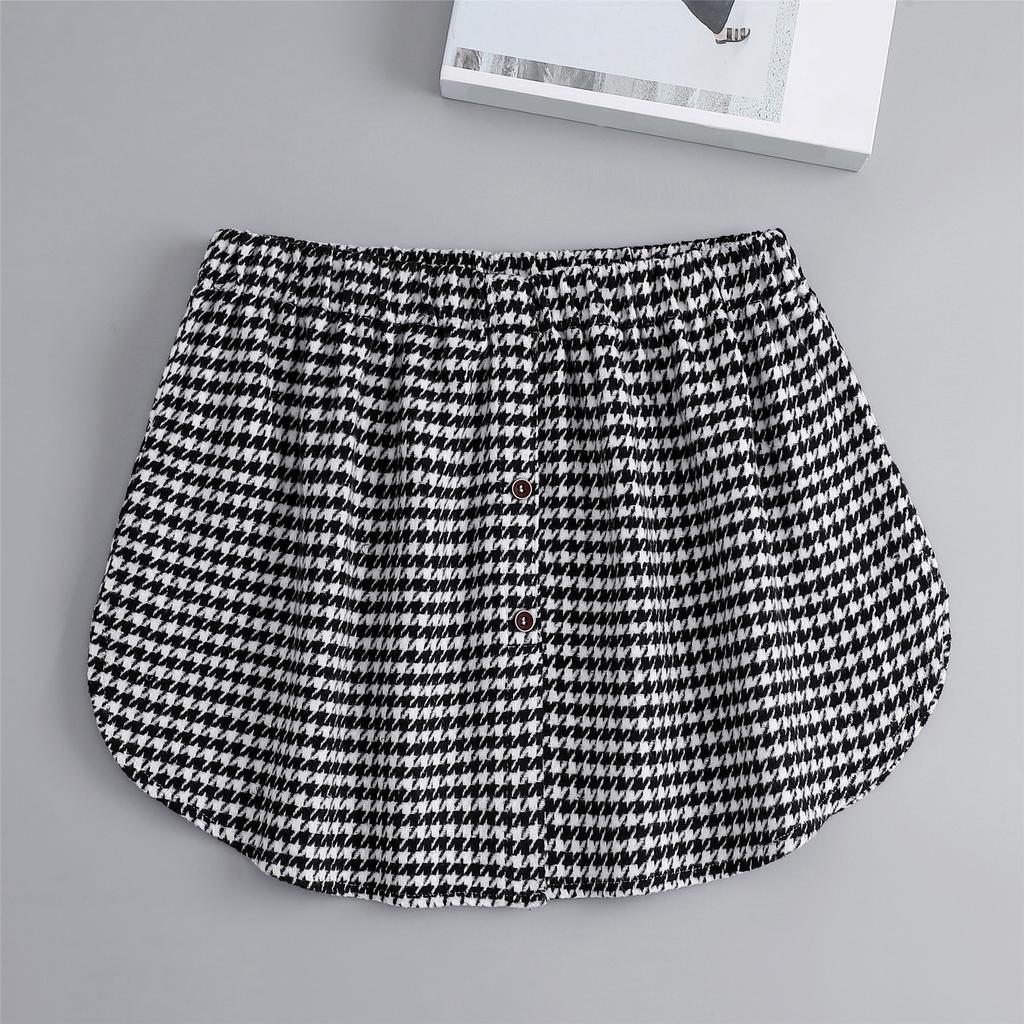Fashion Mini Skirts Shirt Extenders Fake Skirts for Women False Hem Sweater Hem with Elastic Waist Band Mini Skirt Hemline