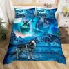 Wolf Duvet Cover Twin Dream Catcher Bedding Set for Kids Boys Girls Wild Adventure Comforter Cover Wild Animals Bedspread Cover