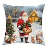 1pcs Christmas Pillows with Festive Scenes ,Suitable for Christmas Home Decoration Pillowcase, Without Pillow Core.