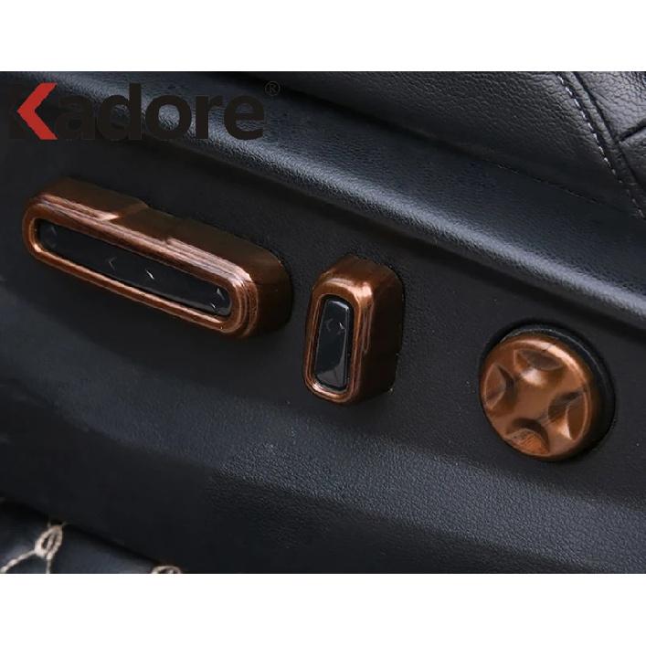 For Honda CRV CR-V 2017-   Wood Grain Car Seat Adjustment Button Cover Trim Sticker Interior Molding Accessories