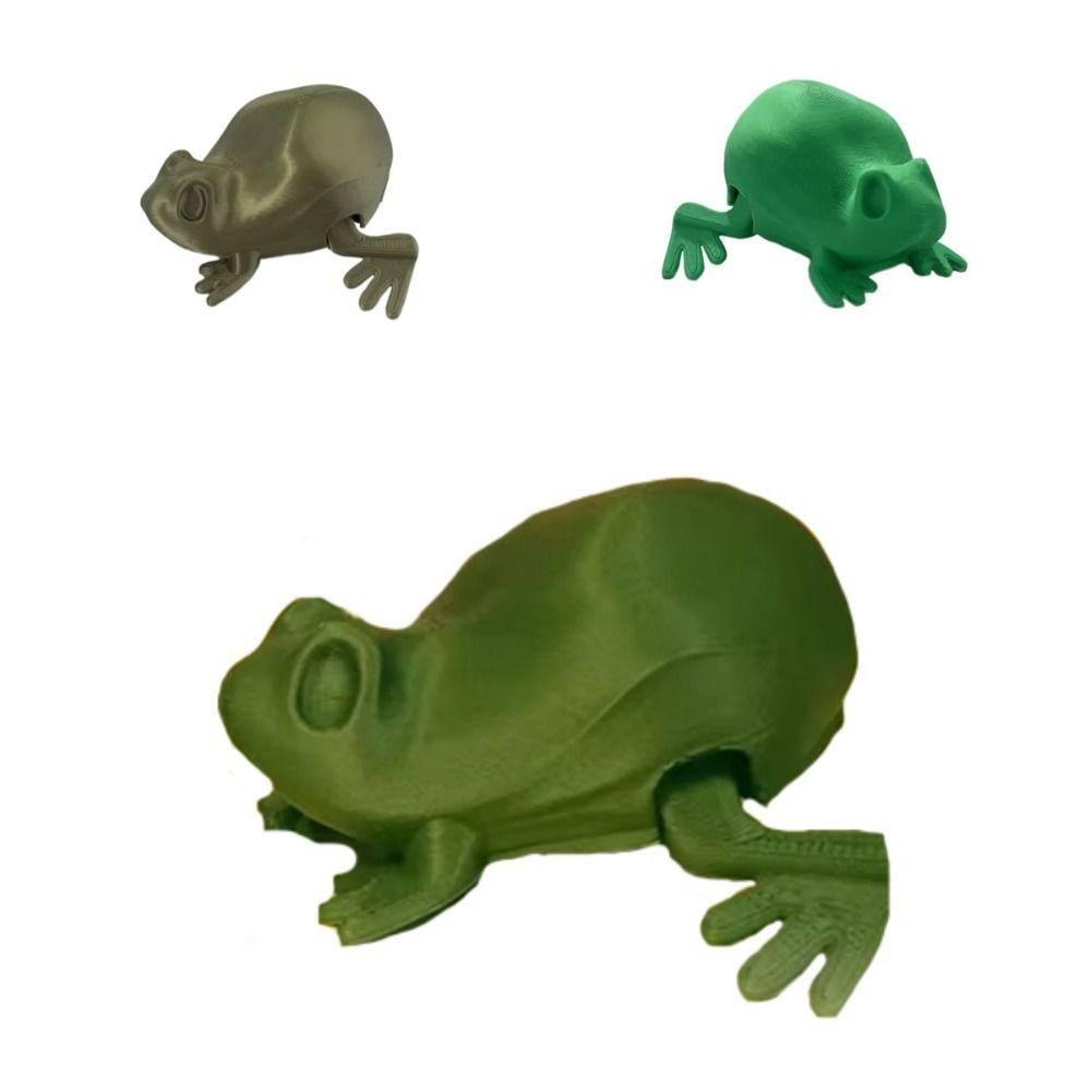 Movable 3D Printed Frog Model Realistic Mini Frog  Figurine  Children Girls Boys
