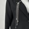 Vintage Long Tassel Brooch Elegant Multi-layer Chains Pin Tie Collar Needle  Banquet Party
