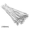 100Pcs Stainless Steel Ties Self Locking Cable Ties Heat Resistant Multi-Purpose Zip Ties for Farms Outdoor Fence