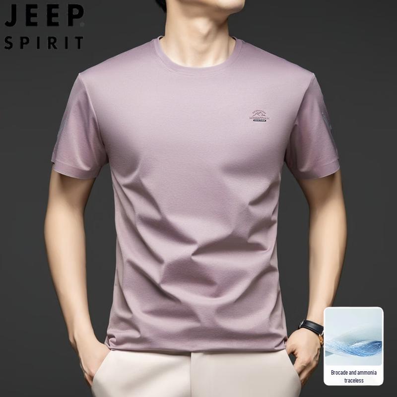 

Мужская повседневная футболка JEEP SPIRIT с круглым вырезом из нейлона и спандекса 3XL